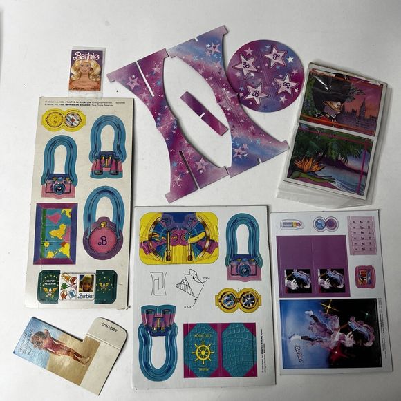 Vintage Barbie Cardboard Cut Out Accessories Magazine Lot Easter Teacher Olympic - Picture 4 of 9